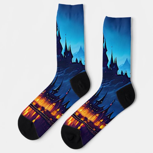 Fantasy Castle Blue Socken (Linkes Detail)