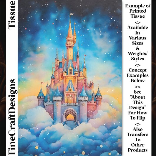 Fantasy Castle CJ9 Decoupage Seidenpapier