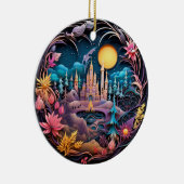 Fantasy Castle Deco, gepflegt Keramik Ornament (Rechts)