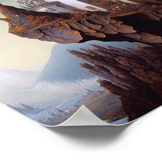 Fantasy Castle Fantasy Kunst, Dichtung und Musik Poster (Ecke)