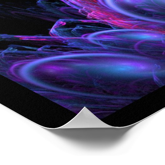 Fantasy Castle Fraktal von Kitty Ann Poster (Ecke)