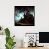 Fantasy Castle Furchteinflößende Landschaft 1 Poster (Heimbüro)