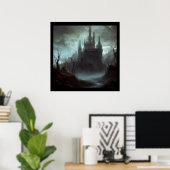 Fantasy Castle Furchteinflößende Landschaft 3 Poster (Heimbüro)