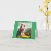Fantasy Castle Happy Landschaft 1 Karte (Gelbe Blume)