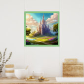 Fantasy Castle Happy Landschaft 2 Poster (Küche)
