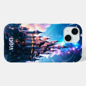 Fantasy Castle Individuelle Name Case-Mate iPhone Hülle (Rückseite (Horizontal))