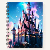 Fantasy Castle Individuelle Name Notizblock (Vorderseite)