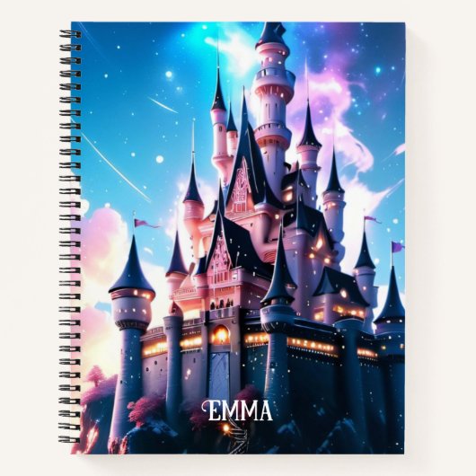 Fantasy Castle Individuelle Name Notizblock (Vorderseite)