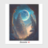 Fantasy Castle Landschaft Aufkleber (Blatt)