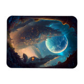 Fantasy Castle Landschaft Magnet (Horizontal)