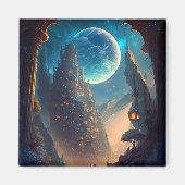 Fantasy Castle Landschaft Magnet (Vorne)