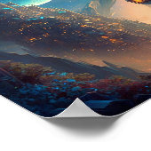 Fantasy Castle Landschaft Poster (Ecke)