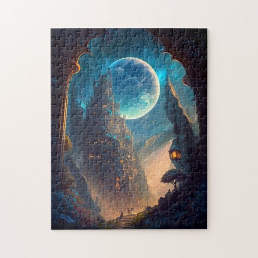 Fantasy Castle Landschaft Puzzle (Vertikal)