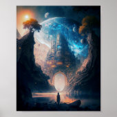 Fantasy Castle Landschaftsbild Poster (Vorne)