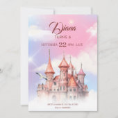 Fantasy Castle Märtale Geburtstag Einladung (Vorderseite)