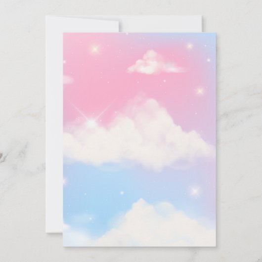 Fantasy Castle Märytale Babydusche Einladung (Rückseite)