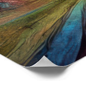 Fantasy Castle mit Swirling Sky und Flows River Poster (Ecke)