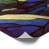 Fantasy Castle mit verzaubertem Wald und Fluss Poster (Ecke)