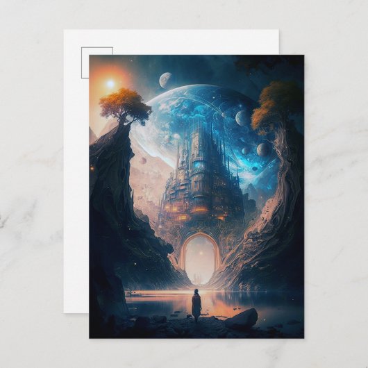 Fantasy Castle Postcard Postkarte (Vorne/Hinten)