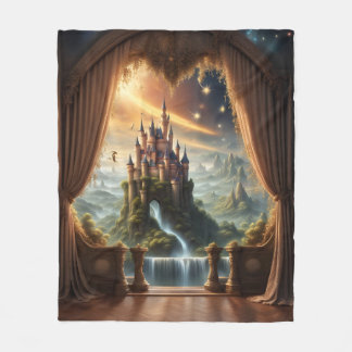 Fantasy Castle Sherpa Blanket Fleecedecke