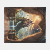 Fantasy Castle Sherpa Blanket Fleecedecke (Vorderseite (Horizontal))