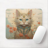 Fantasy Cat Blume Mousepad (Mit Mouse)
