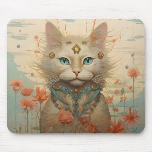 Fantasy Cat Blume Mousepad (Vorne)