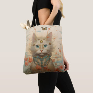 Fantasy Cat Blume Tasche