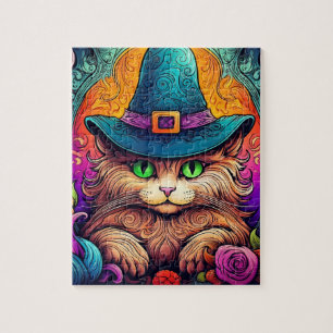 Fantasy Cat Hexe Puzzle