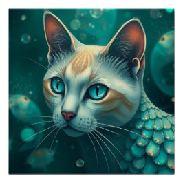 Fantasy Cat Poster