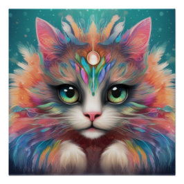 Fantasy Cat Poster