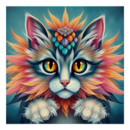 Fantasy Cat Poster