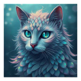 Fantasy Cat Poster