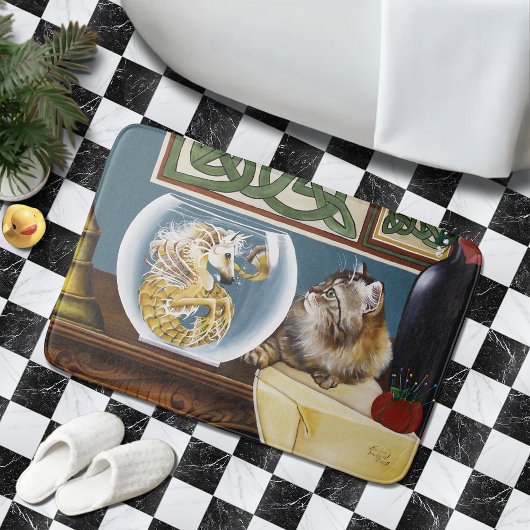 Fantasy Cat Sea Horse Badematte