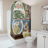 Fantasy Cat Sea Horse Duschvorhang (Beispiel)