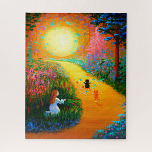 Fantasy Cats Butterfys Moon Puzzle