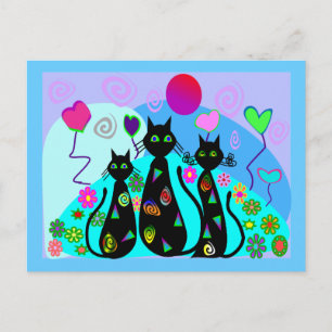 "Fantasy Cats of Summer" Postkarte