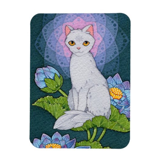Fantasy Cats Oracle Affirmation - Achtsamkeit Magnet (Vertikal)