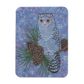 Fantasy Cats Oracle Affirmation - Winter Magnet (Vertikal)
