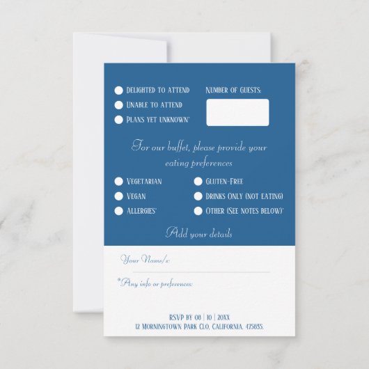 Fantasy Celtic Dragon RSVP Card (Rückseite)