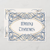 Fantasy Celtic Mittelalterliche Hochzeit Dankeskarte (Vorne/Hinten)