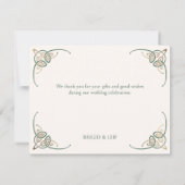 Fantasy Celtic Mittelalterliche Hochzeit Dankeskarte (Rückseite)