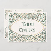 Fantasy Celtic Mittelalterliche Hochzeit Dankeskarte (Vorne/Hinten)