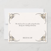 Fantasy Celtic Mittelalterliche Hochzeit Dankeskarte (Rückseite)