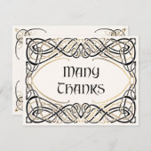 Fantasy Celtic Mittelalterliche Hochzeit Dankeskarte (Vorne/Hinten)