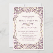 Fantasy Celtic Mittelalterliche Hochzeit Einladung (Vorderseite)