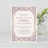 Fantasy Celtic Mittelalterliche Hochzeit Einladung (Stehend Vorderseite)