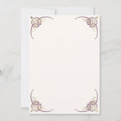 Fantasy Celtic Mittelalterliche Hochzeit Einladung (Rückseite)