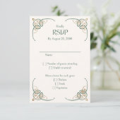 Fantasy Celtic Mittelalterliche Hochzeit RSVP Karte (Stehend Vorderseite)