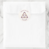 Fantasy Celtic Wedding Runder Aufkleber (Tasche)